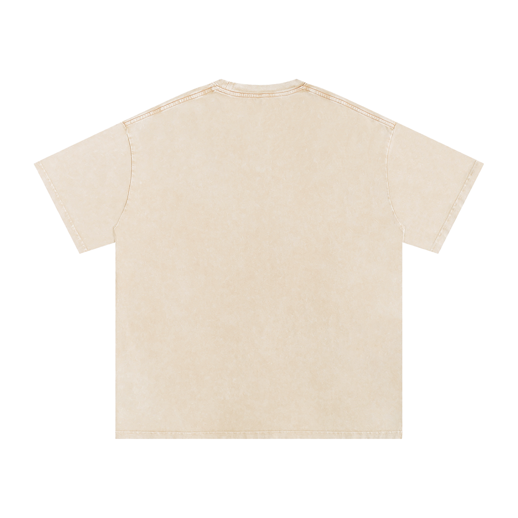Vain USA Skeleton Runner Snow Washed Oversized Cotton T-Shirt