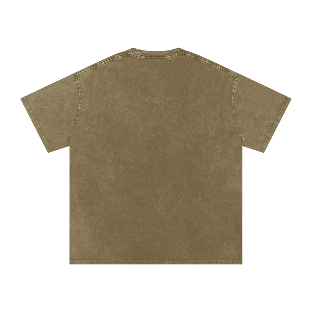 Vain USA Skeleton Runner Snow Washed Oversized Cotton T-Shirt